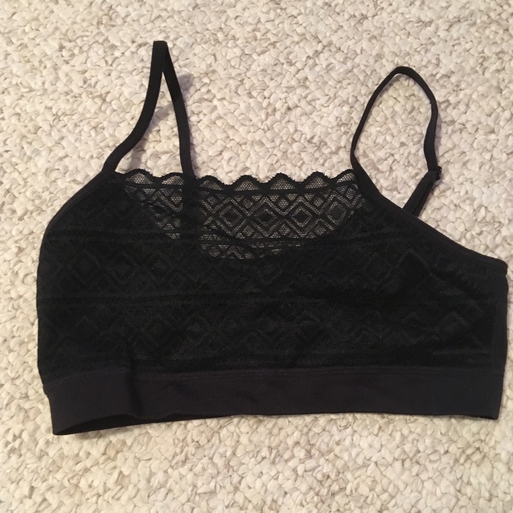 Girls Black Lace Bra